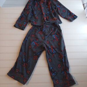 Marvel Spiderman Button Down Pajama Set, Size 3T
